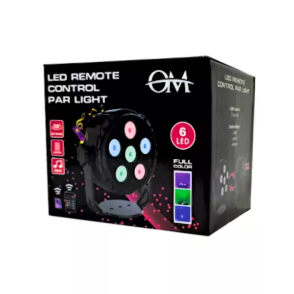 Lámpara Reflector Led RGB Con Parlante / Control Remoto OM