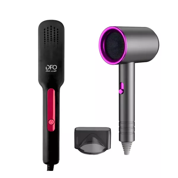 Combo Secador Y Plancha De Pelo DFO
