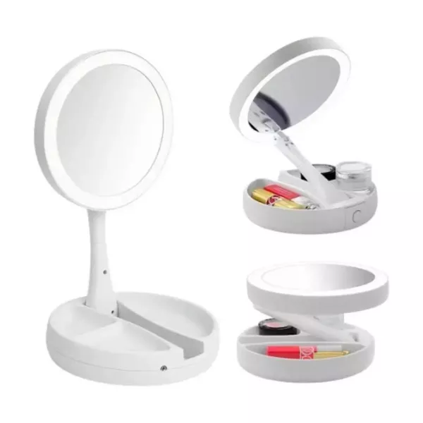 Espejo Doble Cara Con Luz Led Dinax