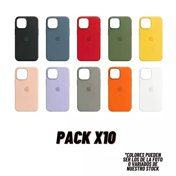 Pack x10 Fundas Silicone Case Iphone 12