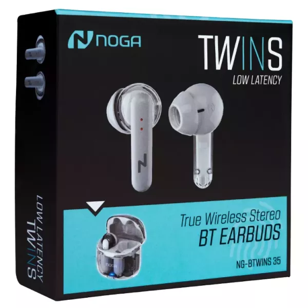 Auricular In Ear Bluetooth Transparentes NG-BTWINS 35 Noga