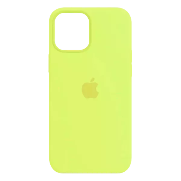 Funda Silicone Case Iphone 15 Pro Max Amarillo Fluor