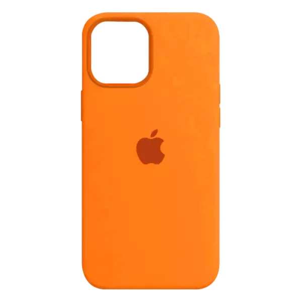 Funda Silicone Case Iphone 15 Pro Naranja Oscuro