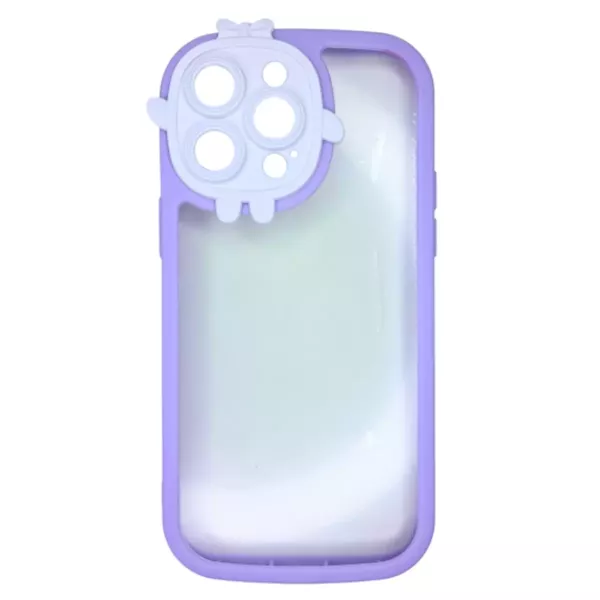 Funda Border Color Con Tapa Cámara Diseño IPhone 11 Lila