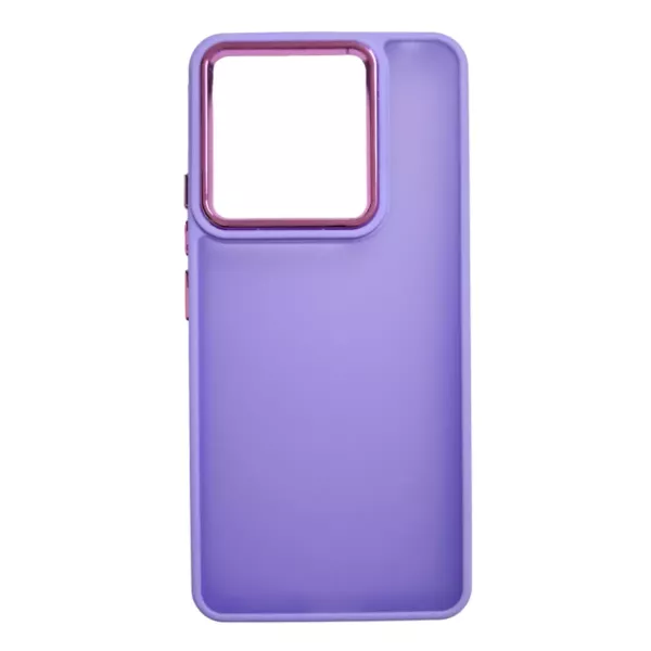 Funda Frost Border Cromado Xiaomi Redmi Note 14 4g Lila
