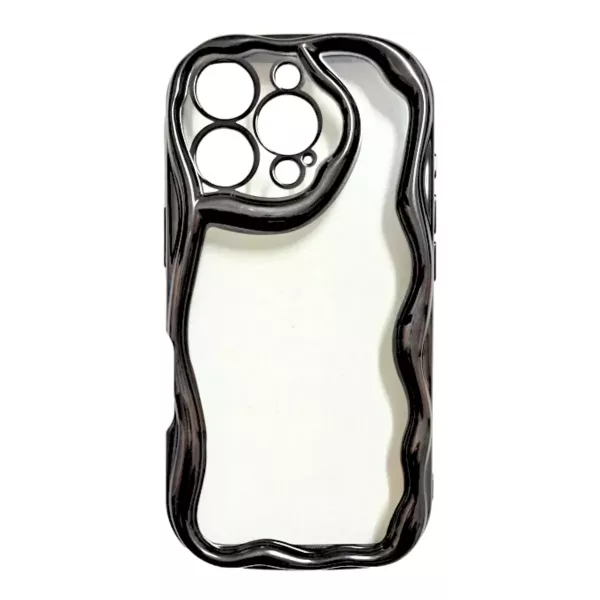 Funda Silicona Border Ondulada Xiaomi Poco C75 Negro
