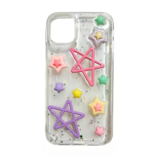 Funda Charms iPhone 16 Estrellas de Colores