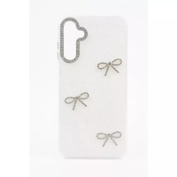 Funda Charms Samsung A25 Moño Brillo Blanco