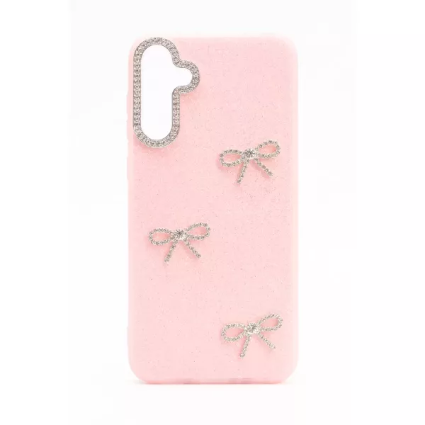 Funda Charms Samsung A25 Moño Brillo Rosa