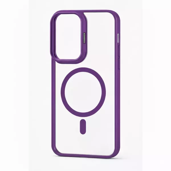 Funda Electro Magsafe Soporte Camara Moto E15 Violeta
