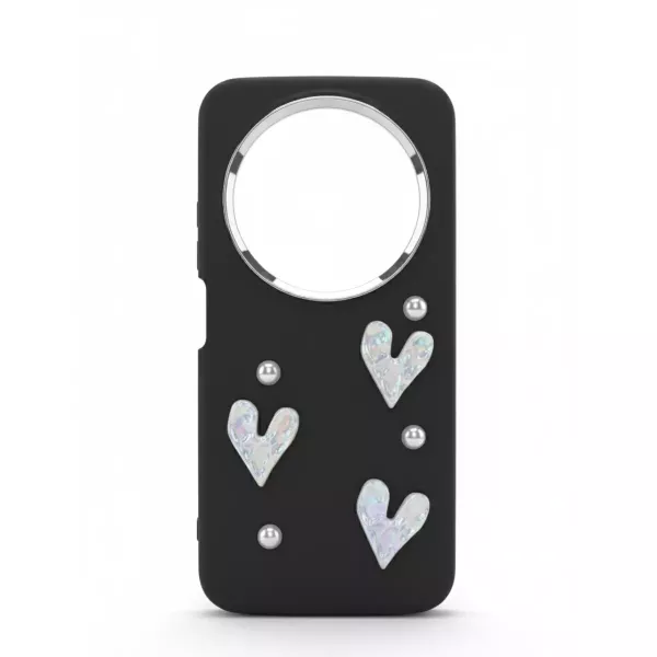Funda Silicona Charms Corazón Xiaomi Poco C75 Negro