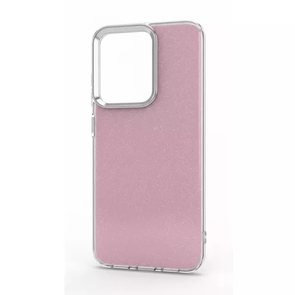 Funda Glitter Border Cromado Xiaomi Redmi A5 Rosa