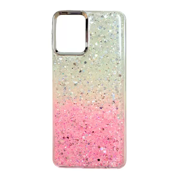 Funda Glitter Xiaomi Redmi 14C Plateado y Rosa