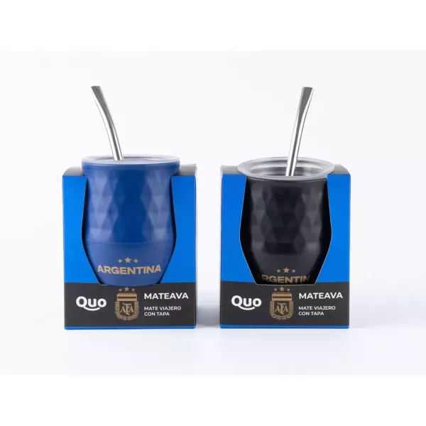 Mate Con Tapa Acrilico AFA + Bombilla - Mateava Quo