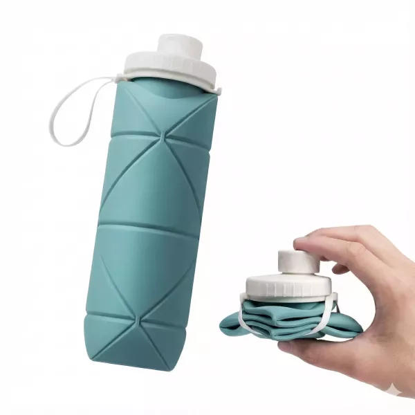 Botella De Silicona Plegable 600ml