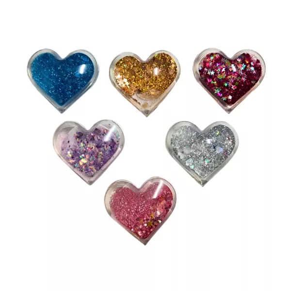 Pop Socket Corazón Líquido Con Glitter