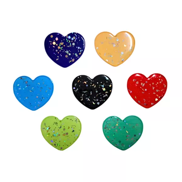 Pop Socket Corazón Con Brillos