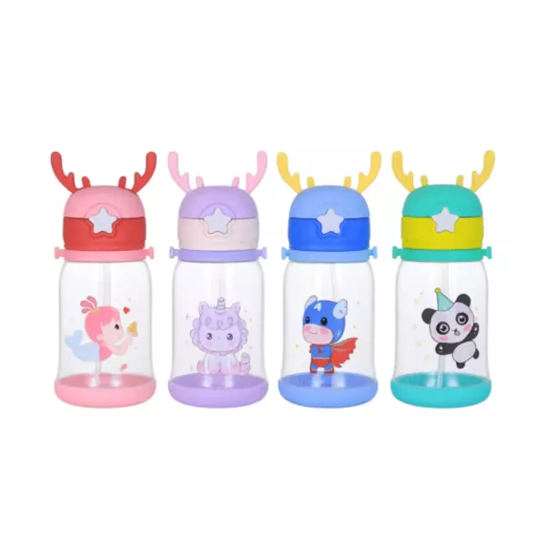 Botella Plástica Infantil Con Tapa 500 ml