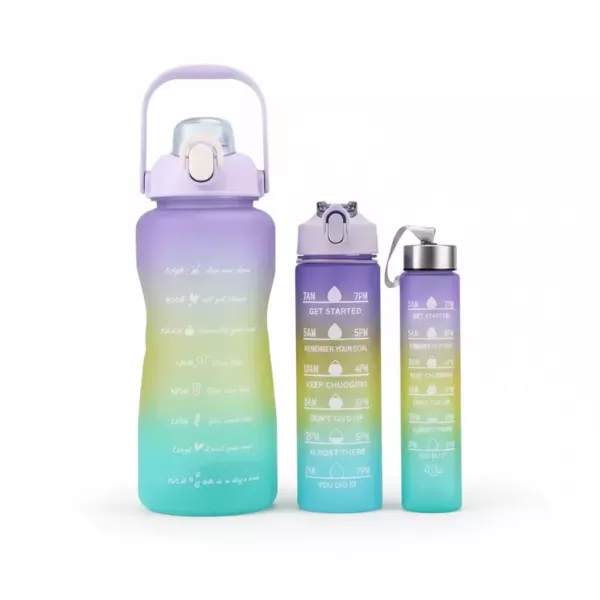 Botellas Motivacionales de Plástico Set x3