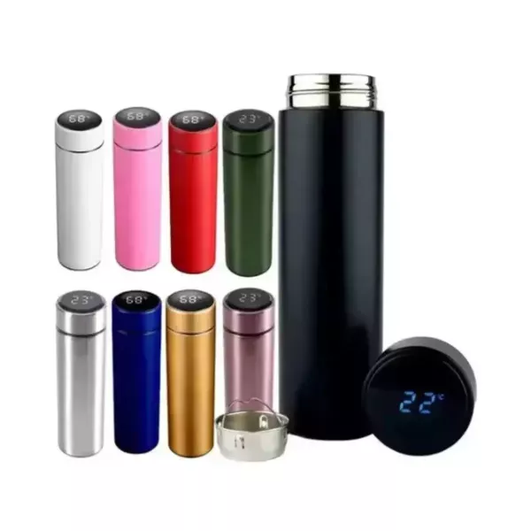 Botella Térmica Con Termómetro Digital 500 ml
