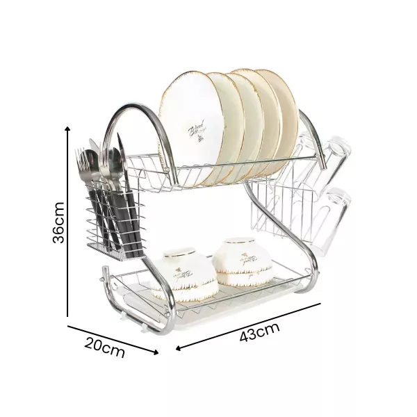 Escurridor De Platos De Acero Inoxidable - WL264