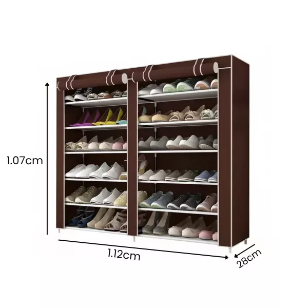 Organizador De Zapatos 6 Estantes Con Tapa Enrollable - T-2712