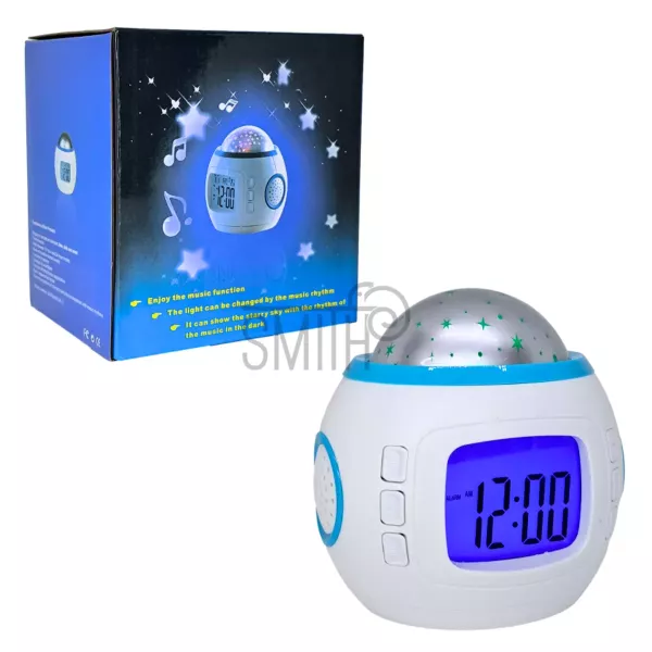 Reloj Despertador y Proyector de Estrellas