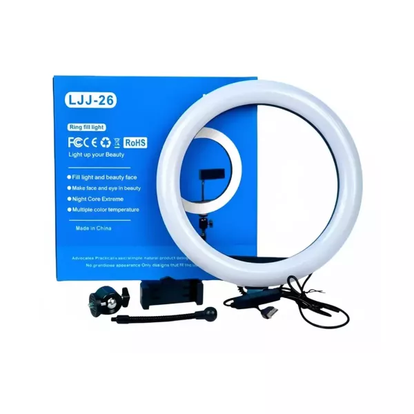 Aro De Luz Led Rgb 26 Cm Con Trípode LJJ-26