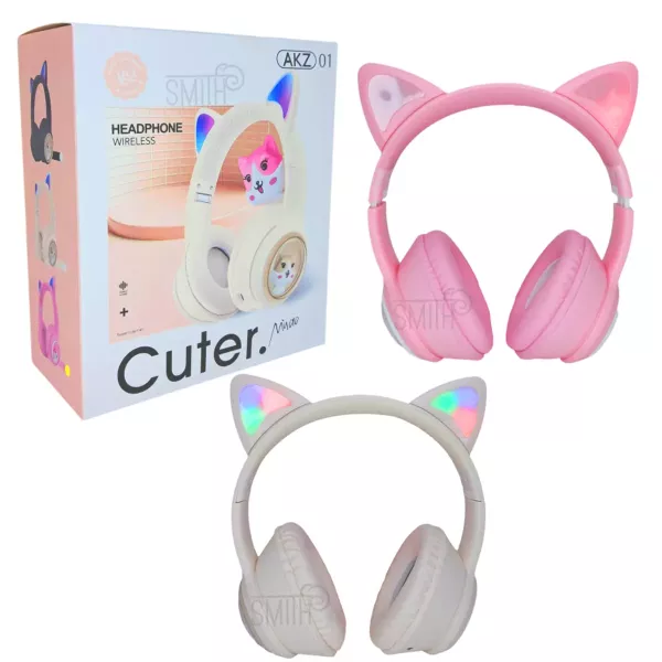 Auricular Vincha Bluetooth Orejitas Con Luz AKZ-01