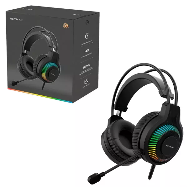 Auricular Vincha Gamer RGB NM-N18 NETMAK