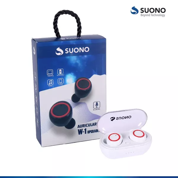 Auricular In Ear Bluetooth W-1 Suono Negro