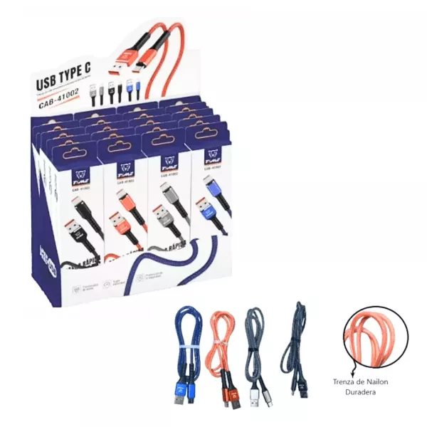 Cable de Datos USB Tipo C 3.1A CAB-41012 Time
