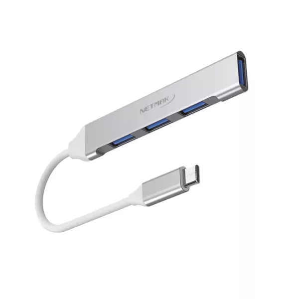 HUB Tipo C a 3 Puertos USB Metálico NM-AC09 NETMAK