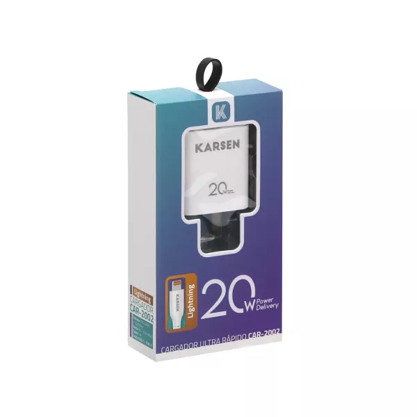 Cargador De Pared iPhone 20W Ultra rápido 2002 Karsen