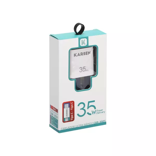 Cargador De Pared Tipo C 35W Ultra rápido 3501 Karsen