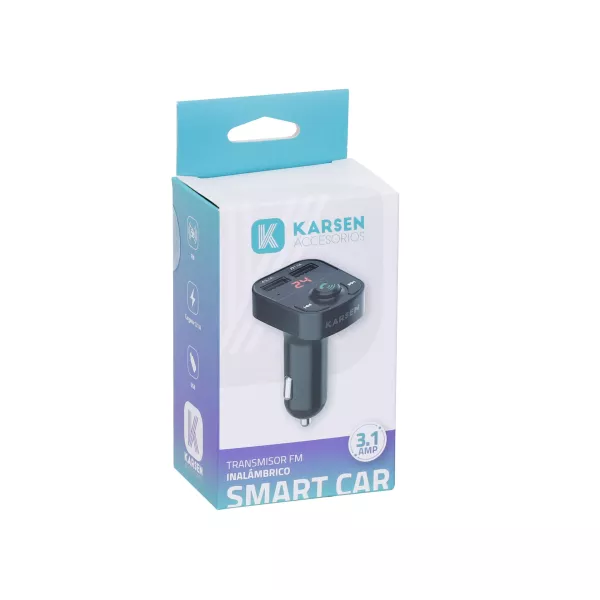 Cargador Auto Smart Car + Transmisor FM Karsen