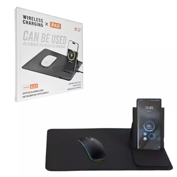 Mouse Pad Con Base Inalámbrica P/ Celular L11