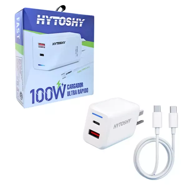 Cargador De Pared Tipo C A Tipo C 100w Hytoshy