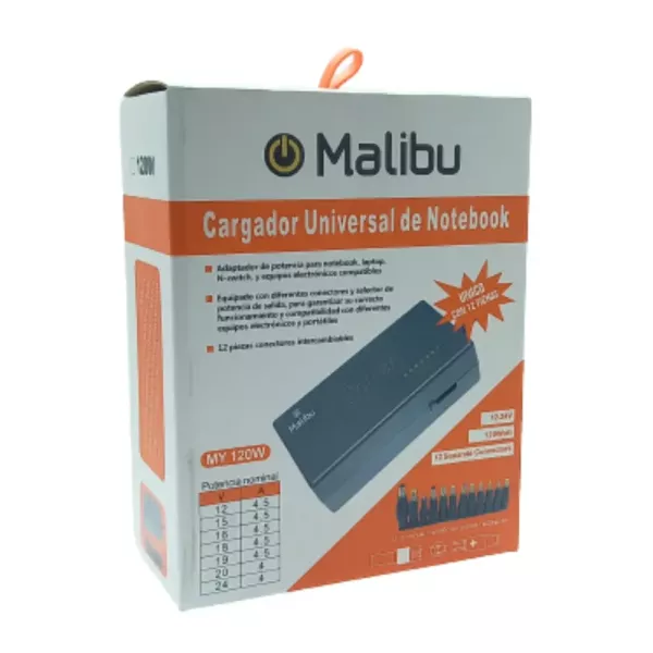 Cargador Universal Notebook 120w Malibu