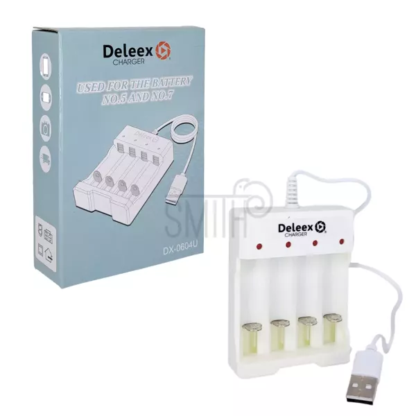 Cargador De Pilas AA/AAA 1.2V Deleex DX-0604U