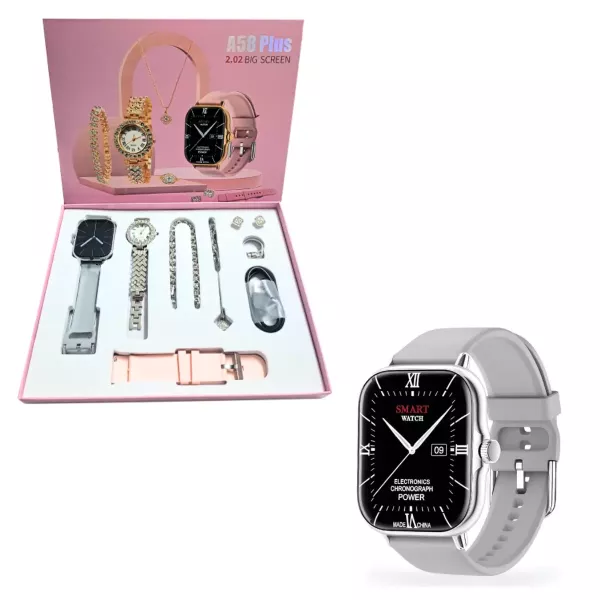 Reloj SmartWatch + Set De Joyeria A58 Plus 2.0 Reloj SmartWatch + Set De Joyeria A58 Plus 2.0
