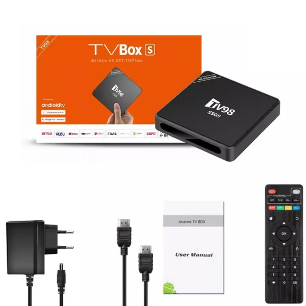 Convertidor A Smart TV 4K Ultra HD Android 12 16G+256G TV98