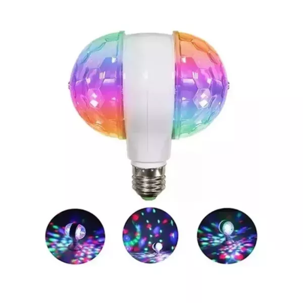 Lampara Giratoria Doble Led Rgb