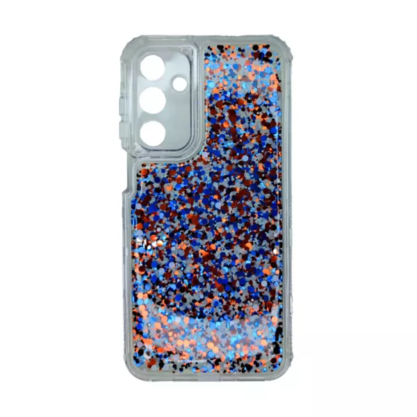 Funda Bumper Glitter Samsung A16 Azul y Rojo