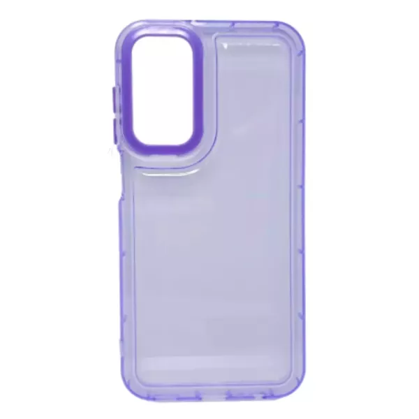 Funda Transparente Con Color Moto E13 Lila