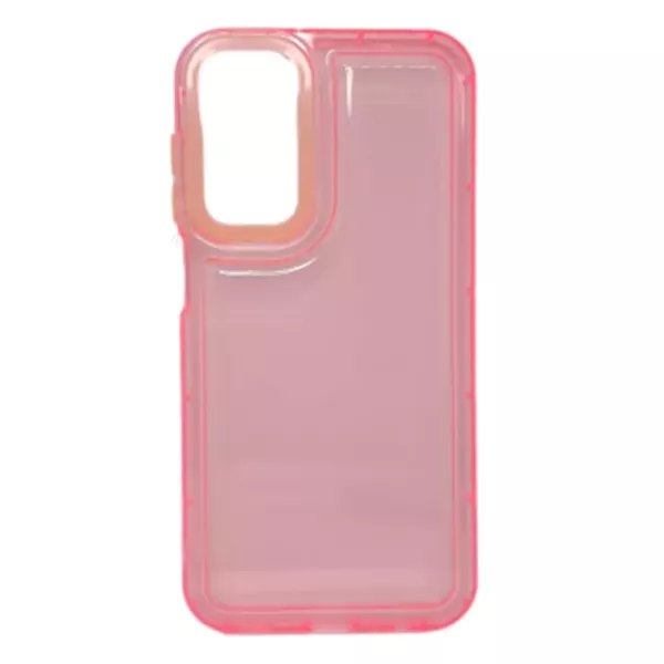 Funda Transparente Con Color Samsung A25 Rosa