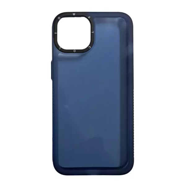 Funda Transparente Con Color iPhone 13 Azul