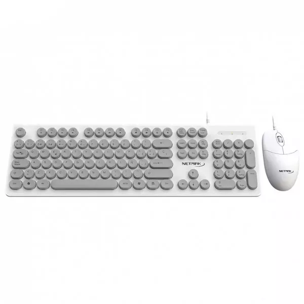 Teclado + Mouse USB NM-KB258-W NETMAK