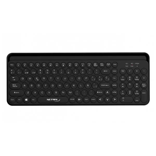 Teclado Inalámbrico 2.4Ghz + Bluetooth NM-KB380 NETMAK