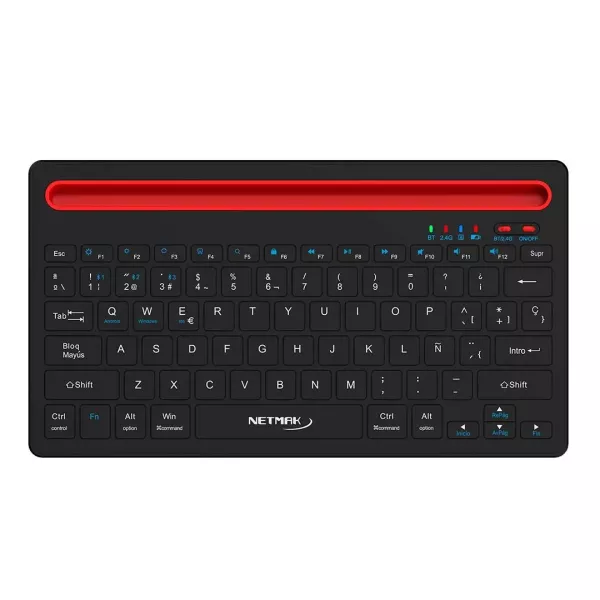 Teclado Inalámbrico 2.4Ghz + Bluetooth NM-KB650 NETMAK